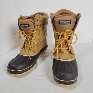 Thinsulate Mighty Tough Leather/Rubber Duck Boots w/ Steel Shank Mens 10